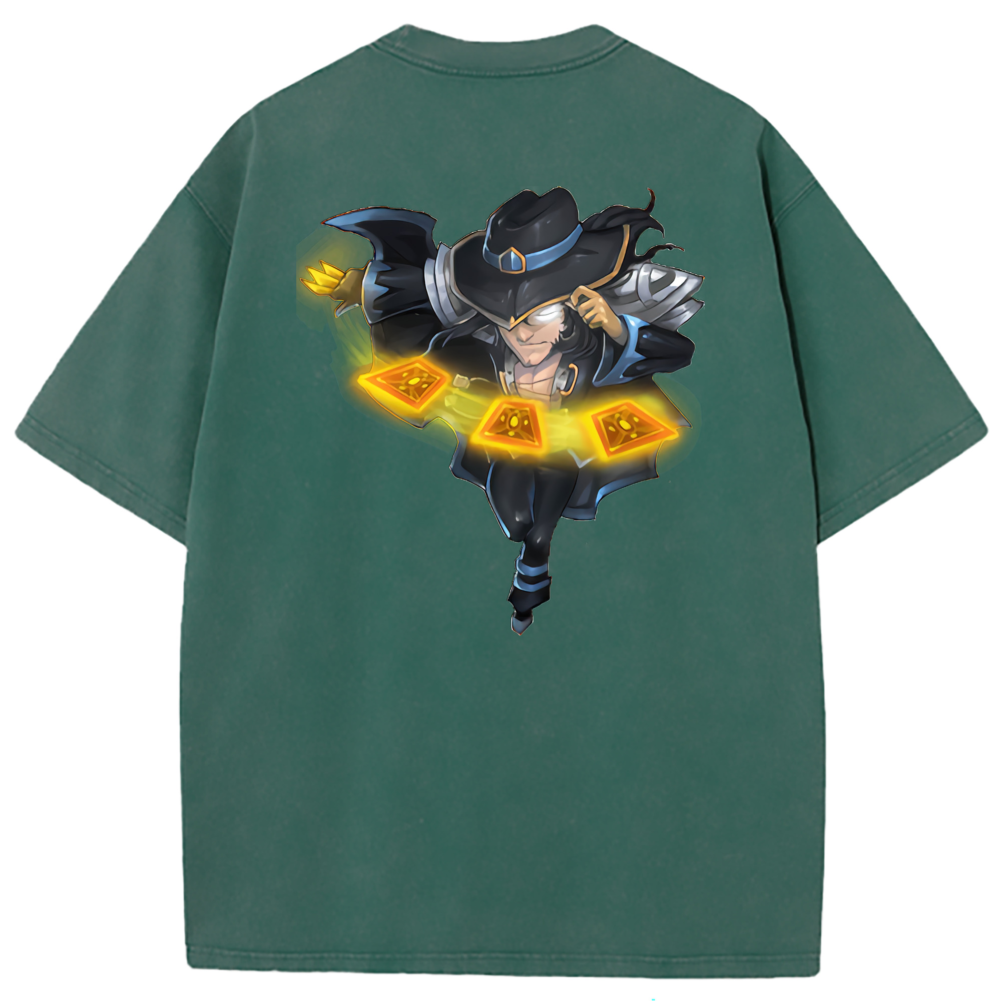 （画像用） リーグ・オブ・レジェンド League of Legends LOL 綿100% ヴィンテージ風 半袖Tシャツ（背面プリント）